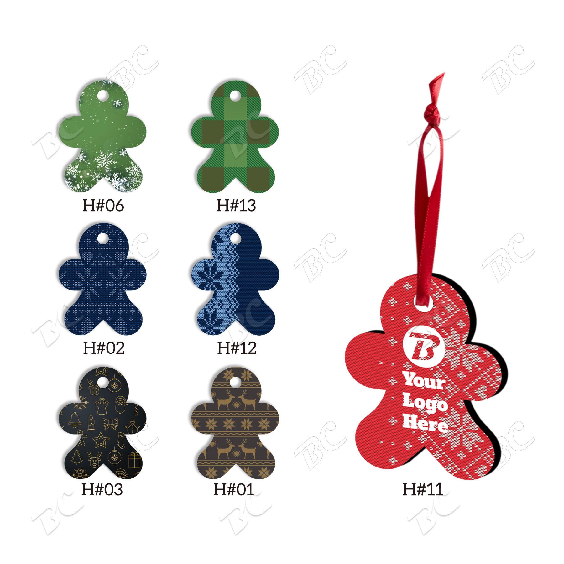 Free Shipping Full Color Christmas Ornament - Ginger man 44