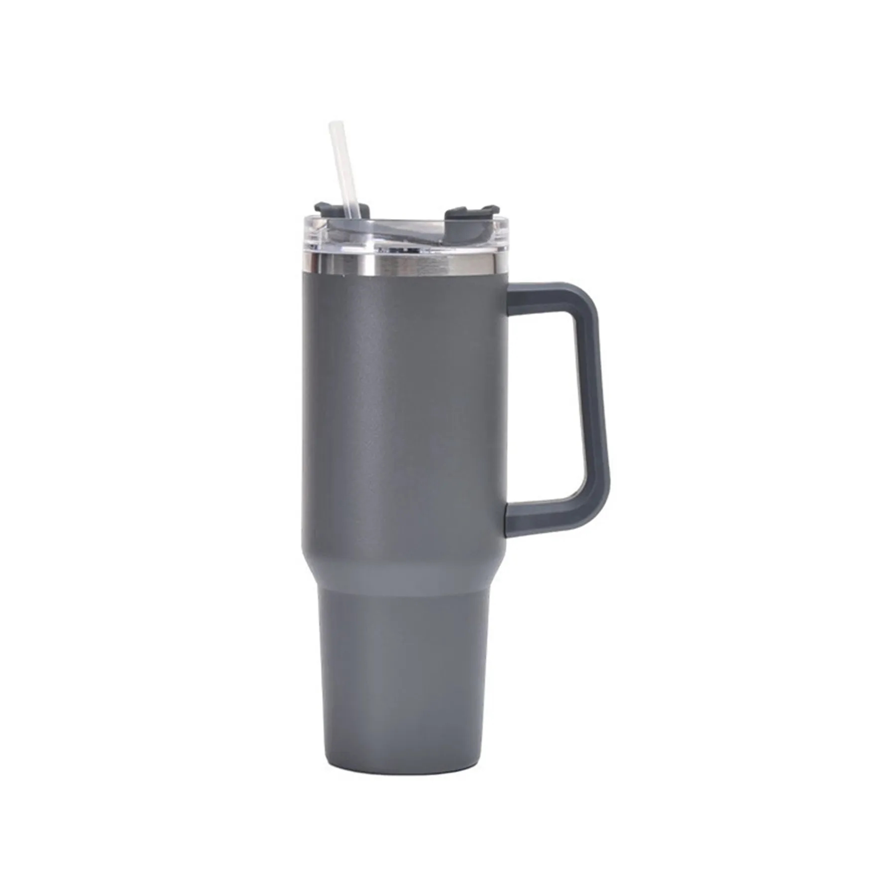 40 Oz. Vacuum Stainless Steel Tumbler with Handle & Straw 21