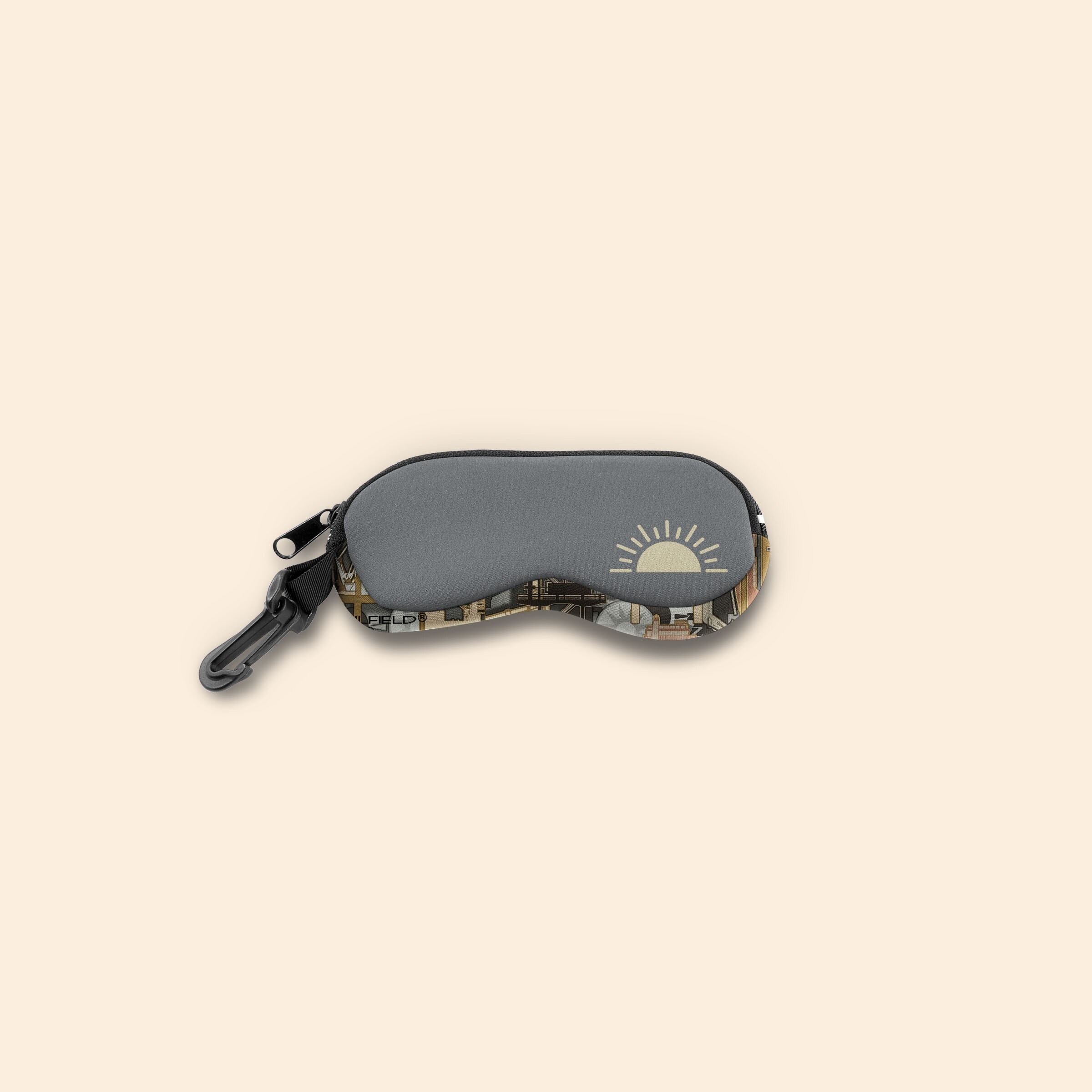 TRADEMARKED CAMO GUSSETED EYEGLASS CASE PKR - OILFIELD 1