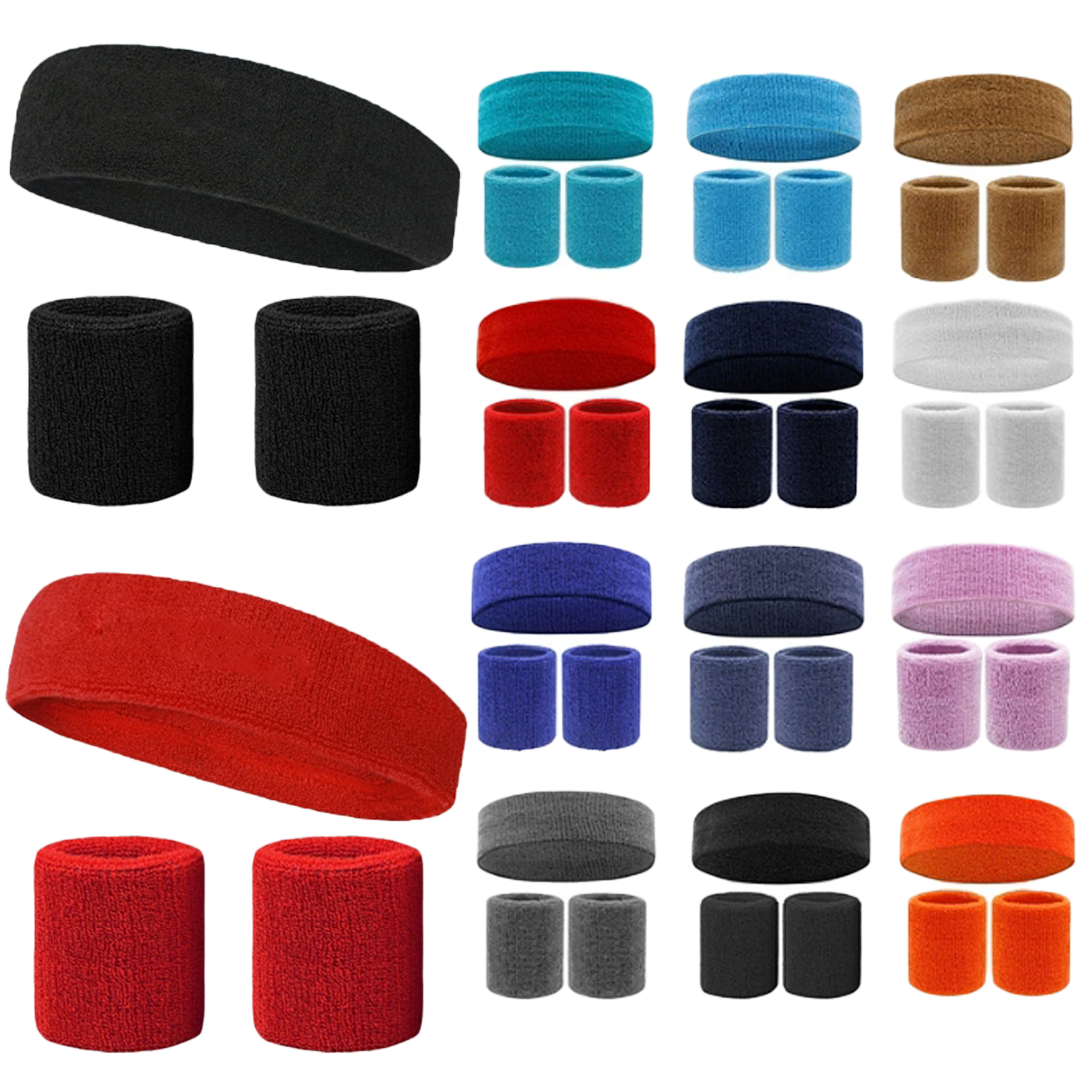 Sports Sweat-Absorbing Headband Wrist Set 2