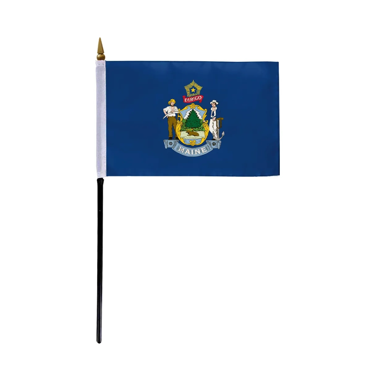 4"x6" & 12"x18'' Maine ePoly Printed Stick Flags 2