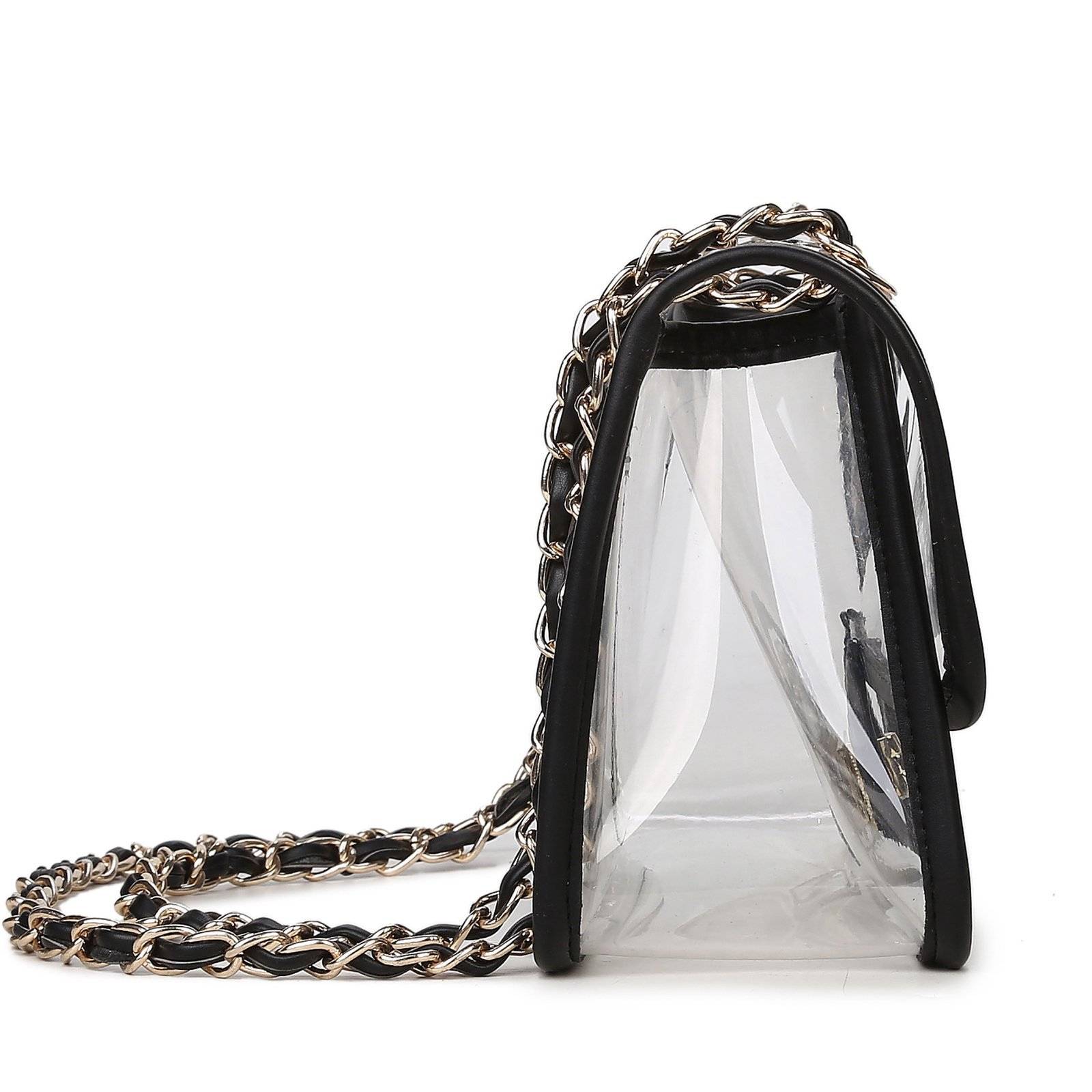 PVC Clear Purse Handbag with Chain 2