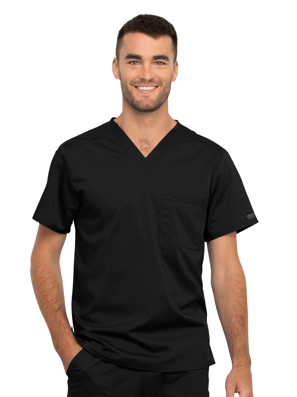 Cherokee - Workwear Revolution - Unisex 1-Pocket Tuckable V-Neck Top 7