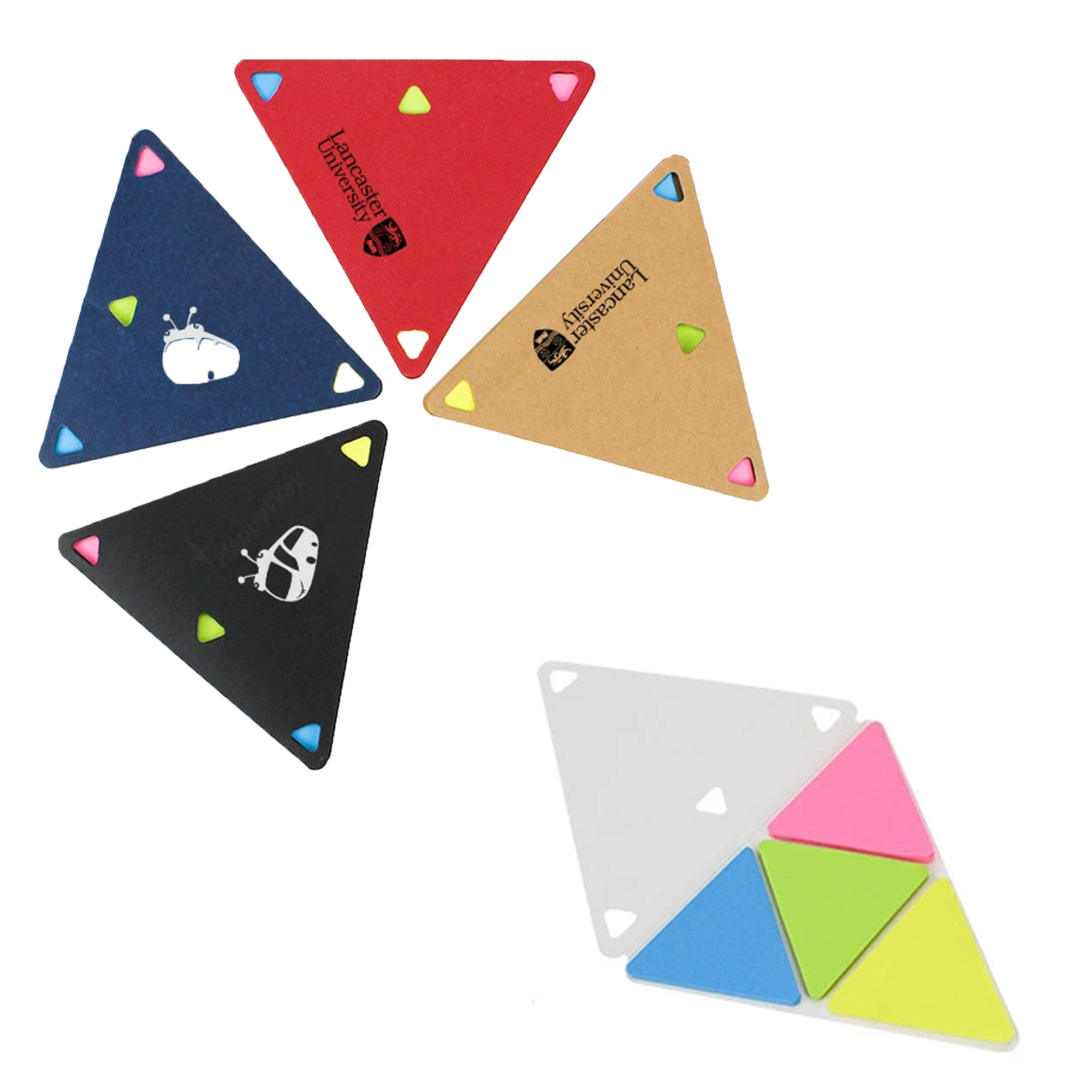 Office Gadget Triangular Multi-color Sticky Notes 3.5"L X 4.1"W 2