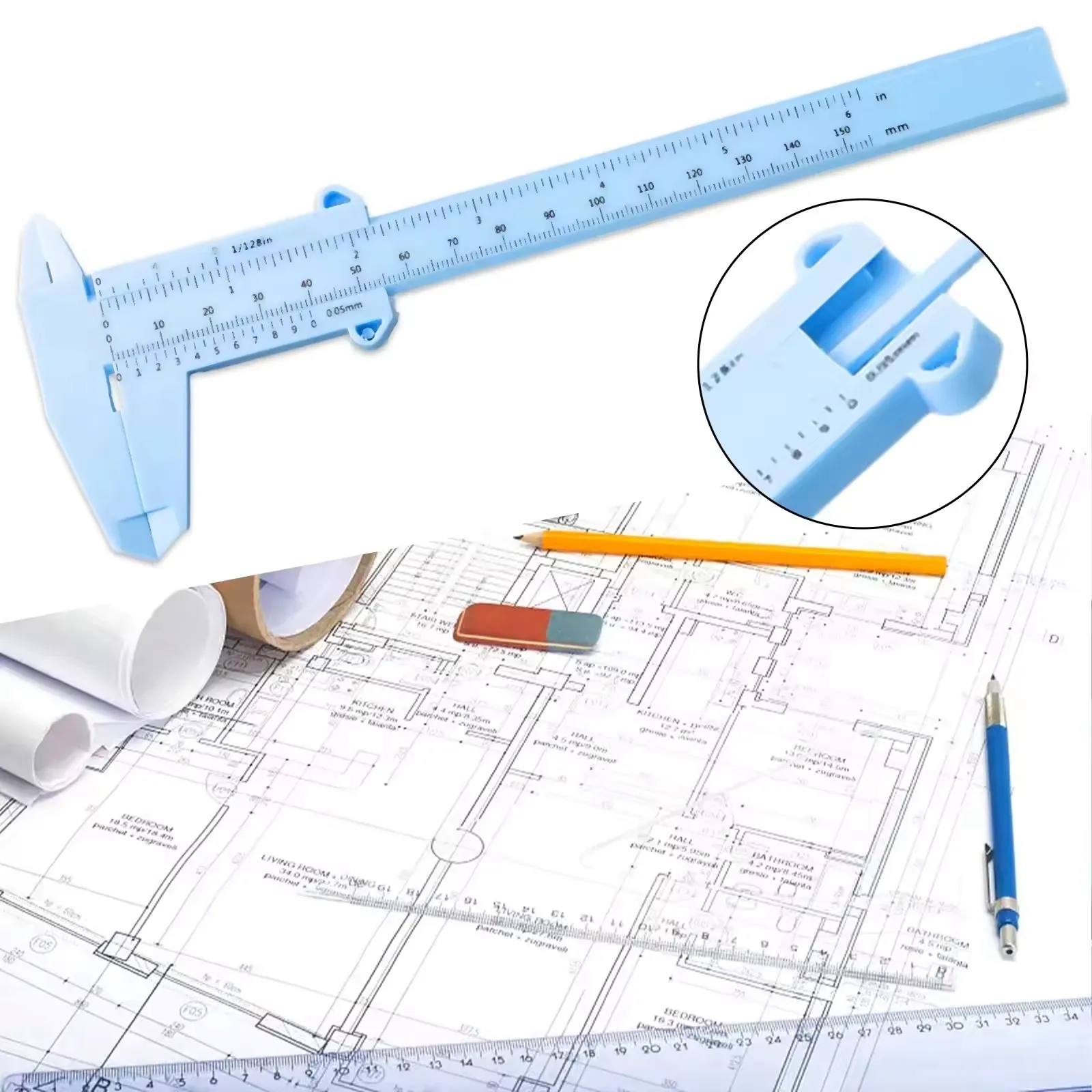 Plastic Vernier Caliper Gauge Measuring Tool 1