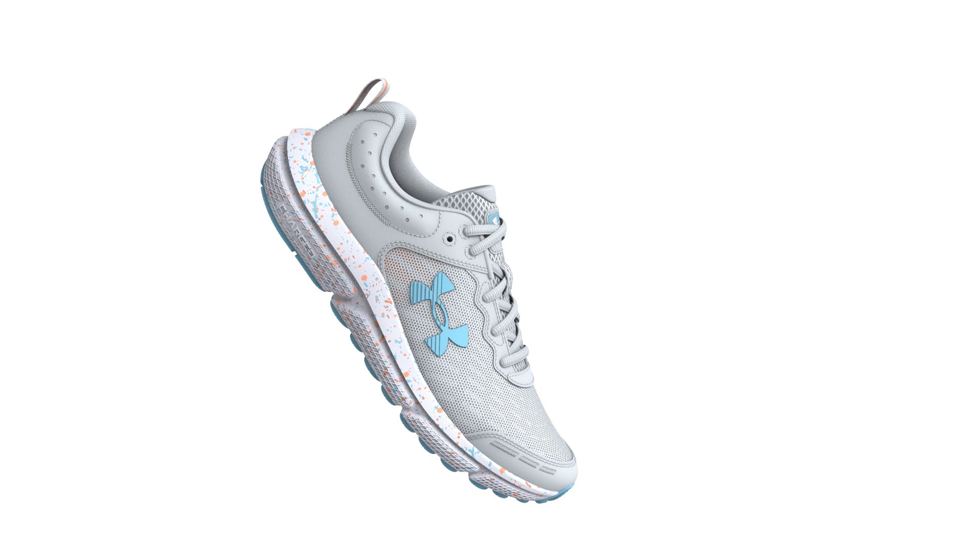 UA Assert 10 Paint Splatter Girls' Grade School Running Shoes 2