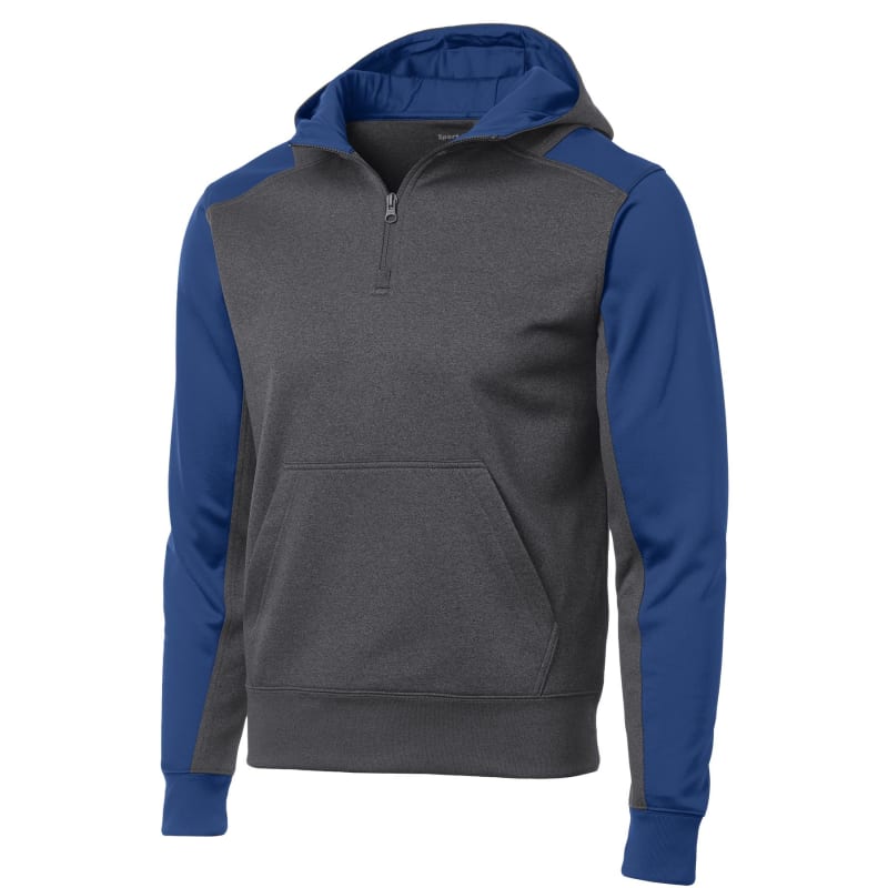 Sport-Tek Tech Fleece Colorblock 1/4-Zip Hooded Sweatshirt. 32