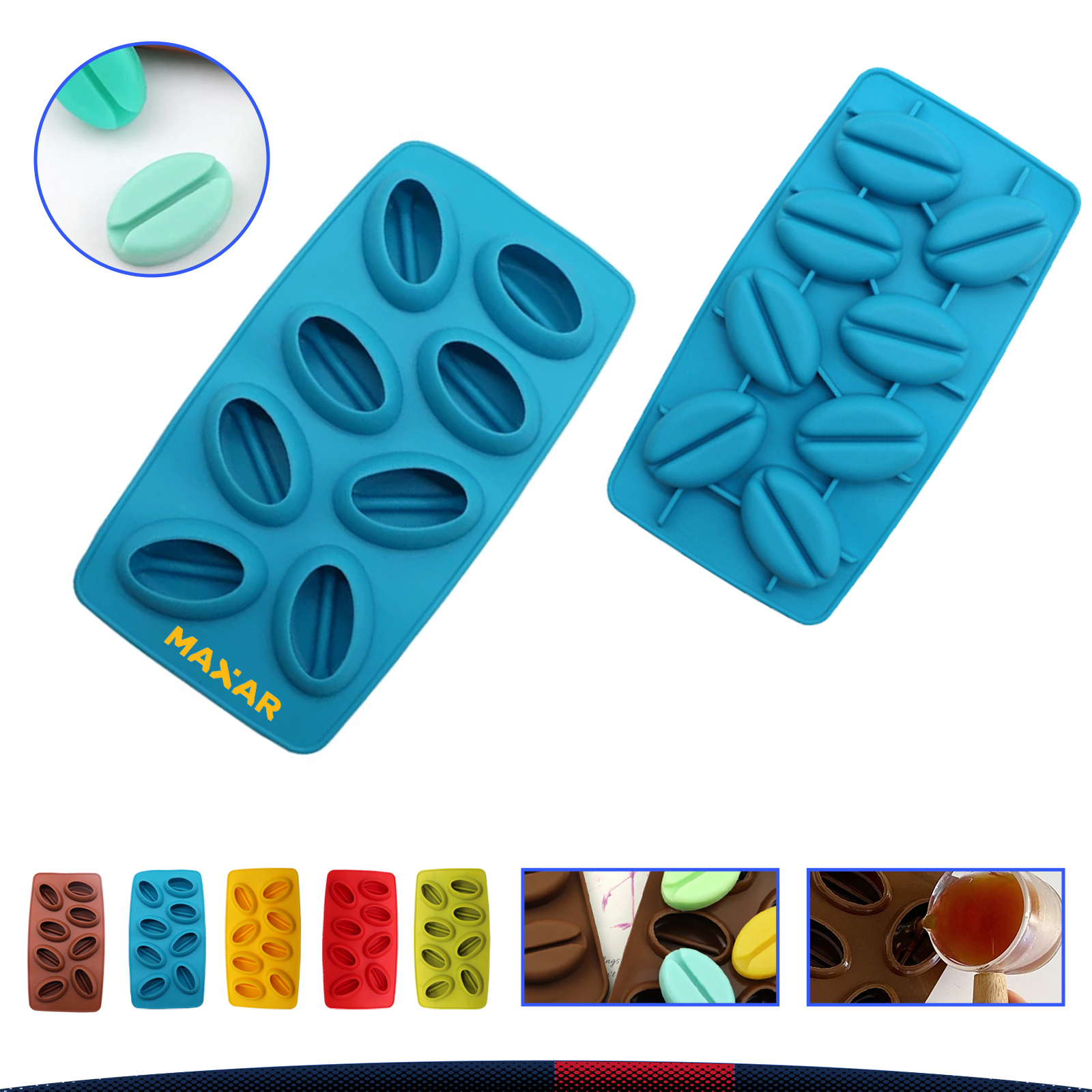 Coffee Beans Ice Trays 6