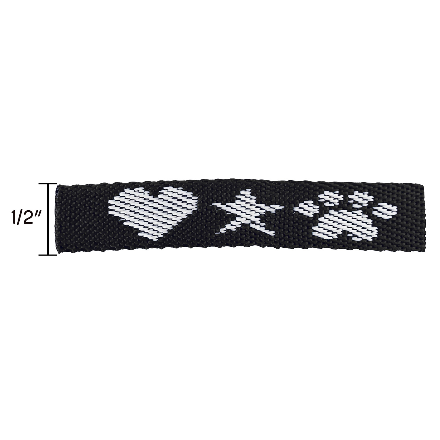 1/2" Woven Wristband w/ Clear Slide Closure - "Platinum" Weave 29