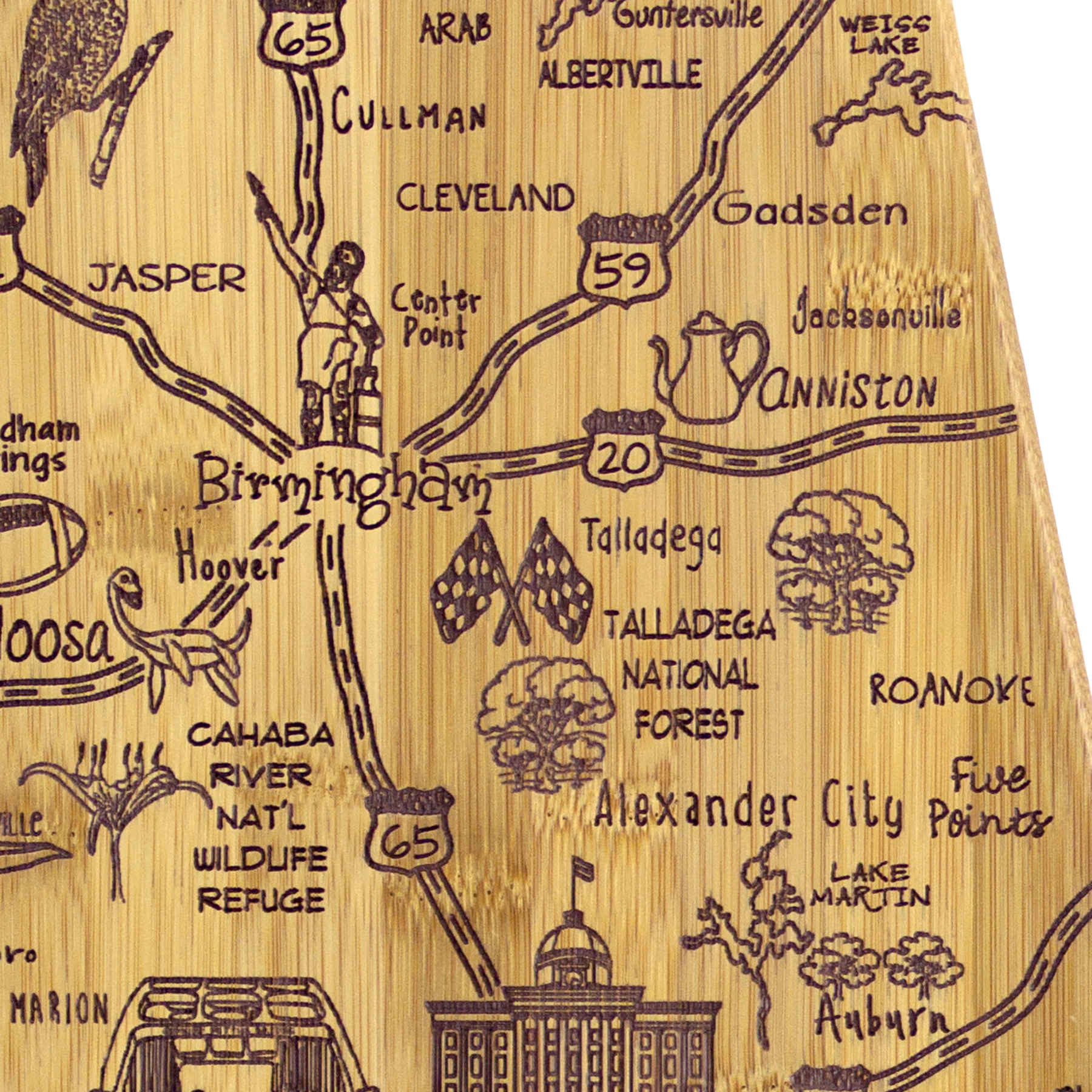 Destination Alabama Cutting & Serving Board 3