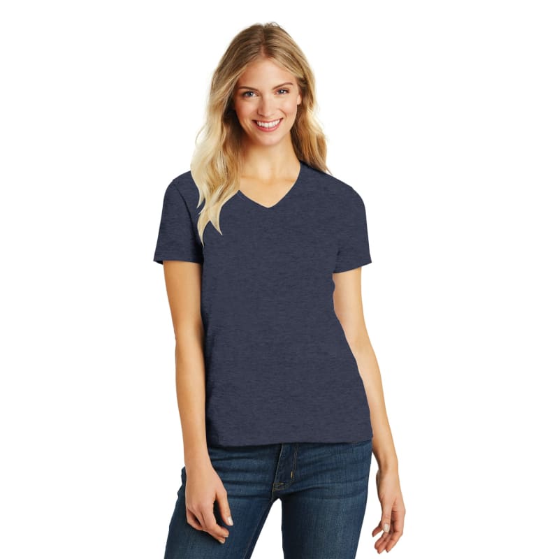 District Women's Perfect Blend CVC V-Neck Tee. 29