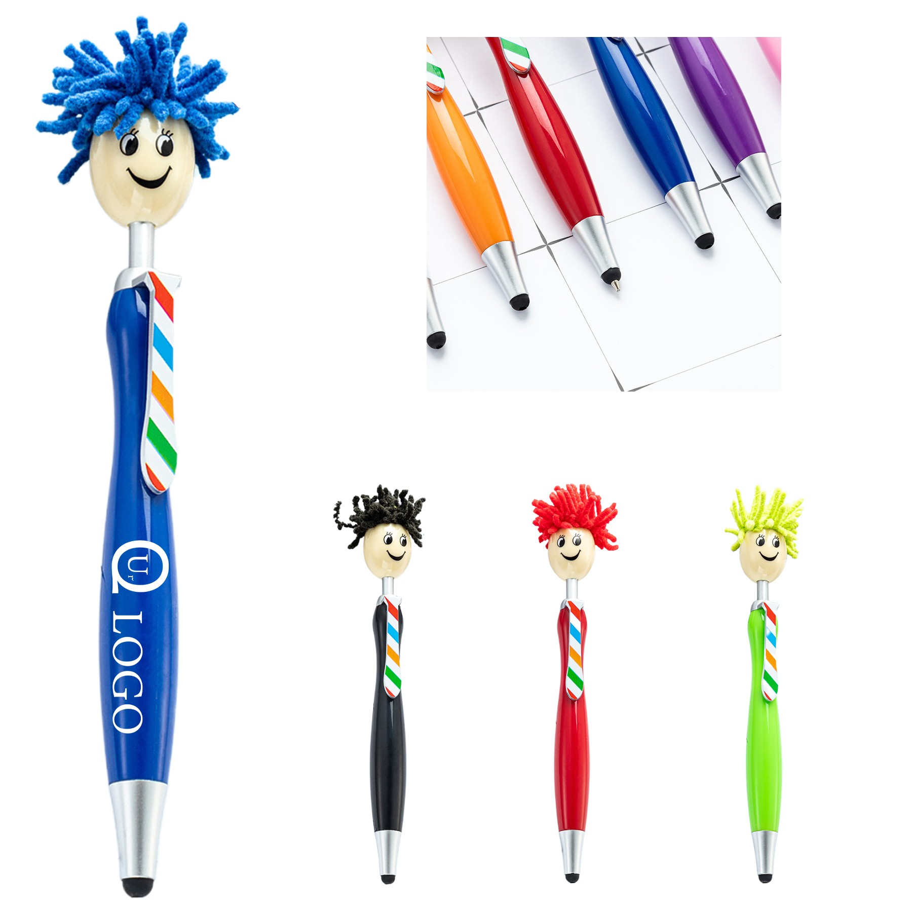 Mophead Ballpoint Pen Plush Hair