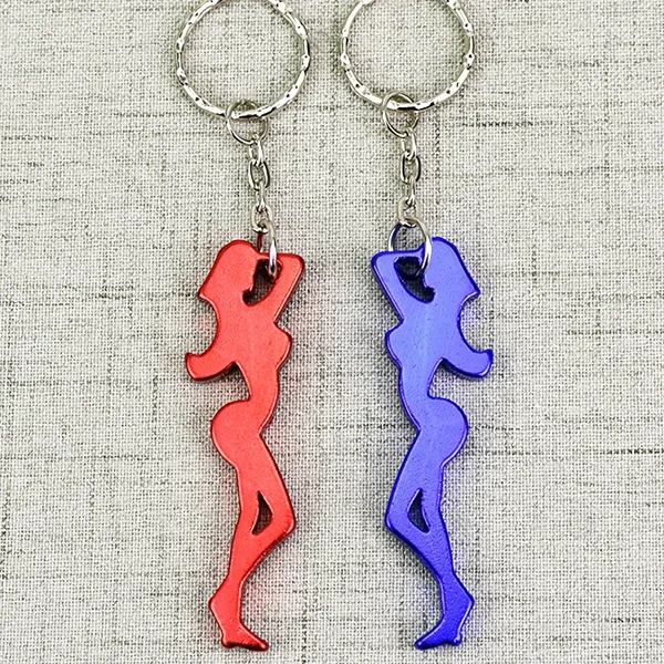 Fine figure of a woman shape bottle opener keychain 2