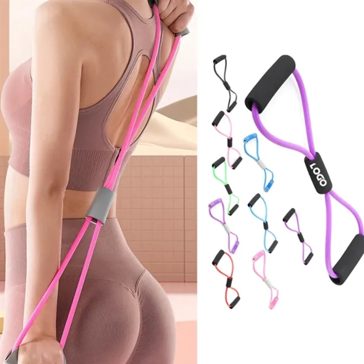 Fitness Elastic 8-Shaped Pull Rope 2