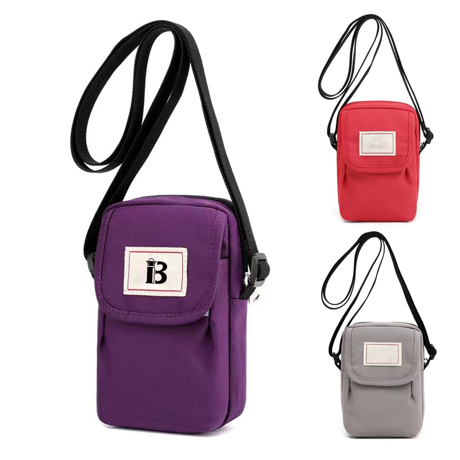 Outdoor leisure vertical square mobile phone satchel 2