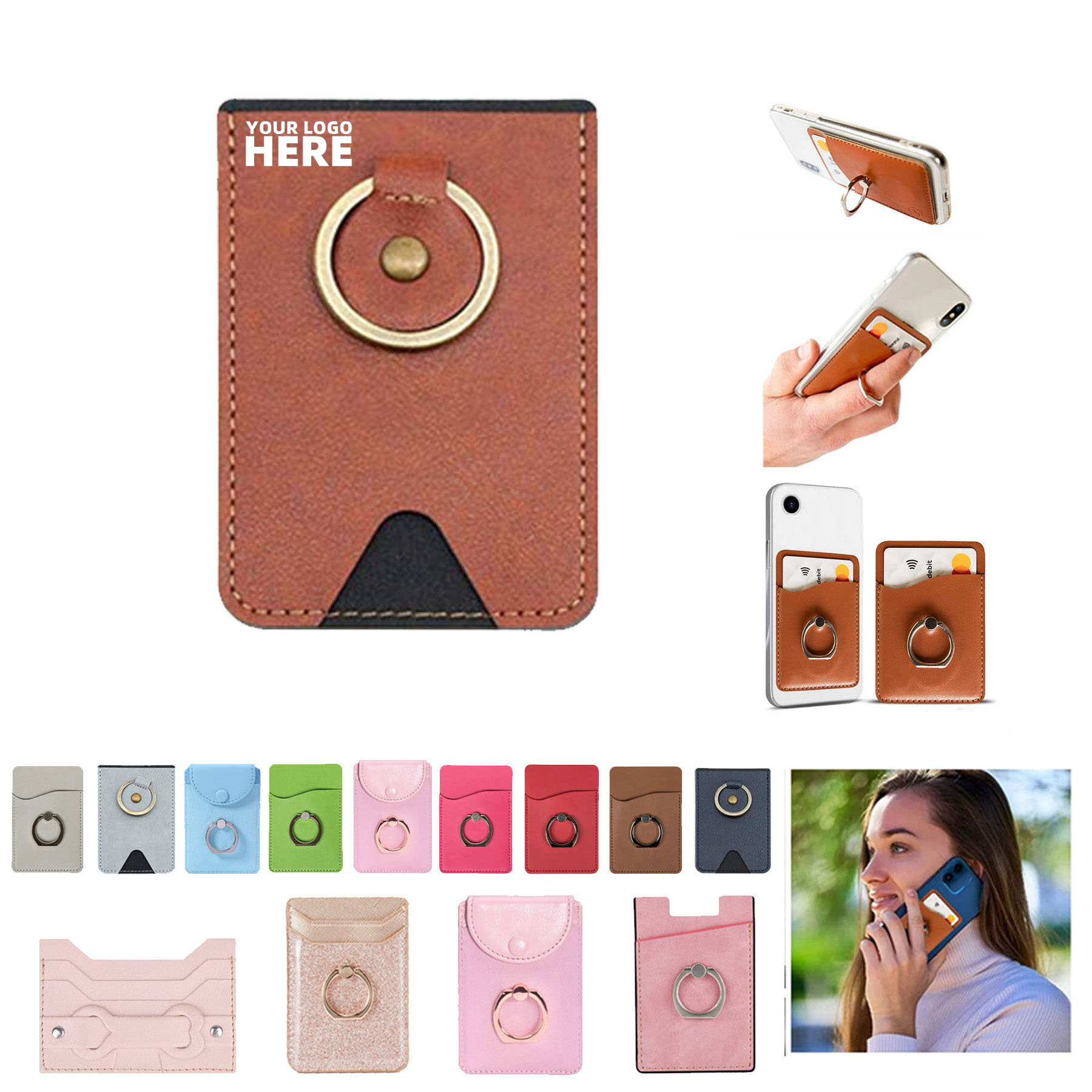 Stick on Phone Wallet With Stand 2