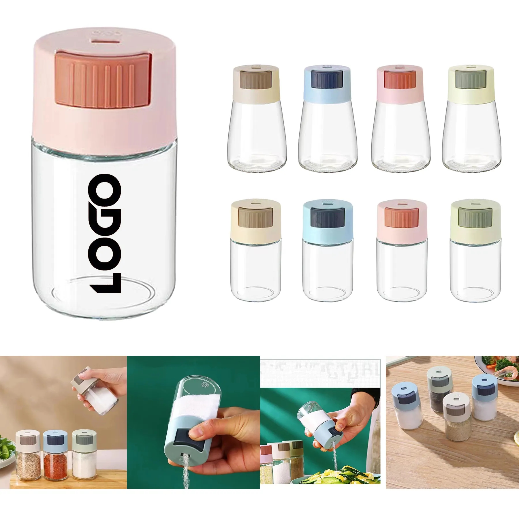 Kitchen Press Type Quantitative Salt Shaker 2