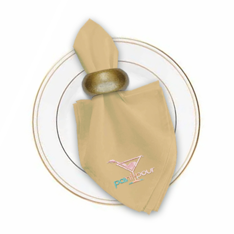 17 in. x 17 in. PolyPoplin™ Napkin (Embroidery Logo/Text) 90