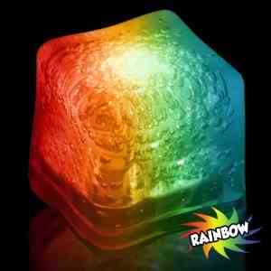Rainbow Light Up Premium LitedIce Brand Ice Cube, Blank