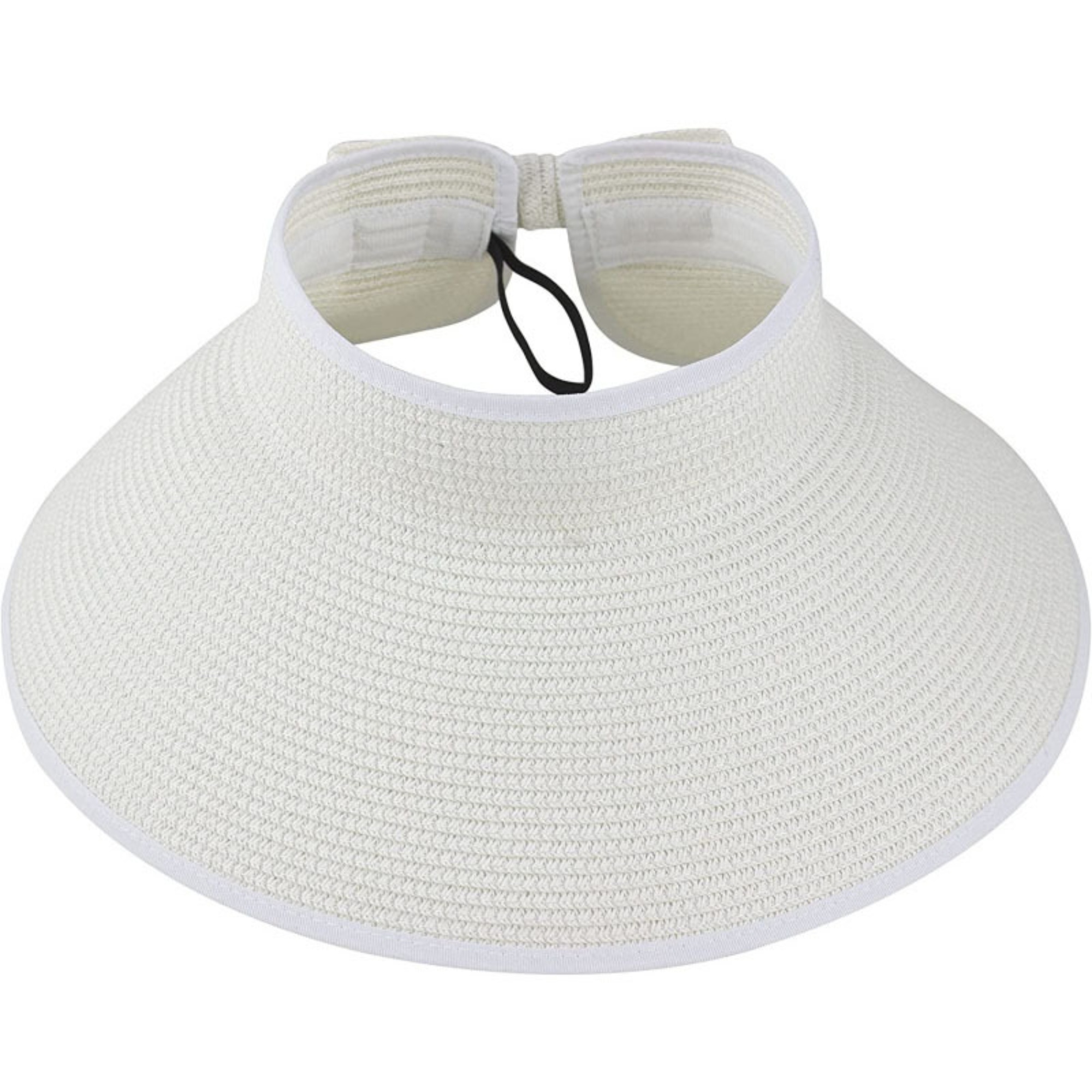Woven Straw Rollable Visor Wide Brim UV - Blocking Hat 7
