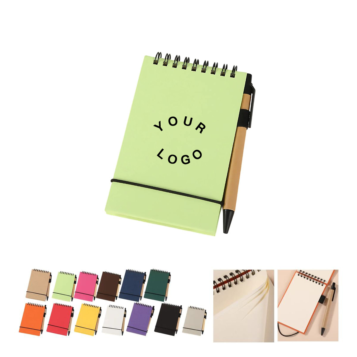 Travel Size Notebook with Pen and Cardboard Cover 15