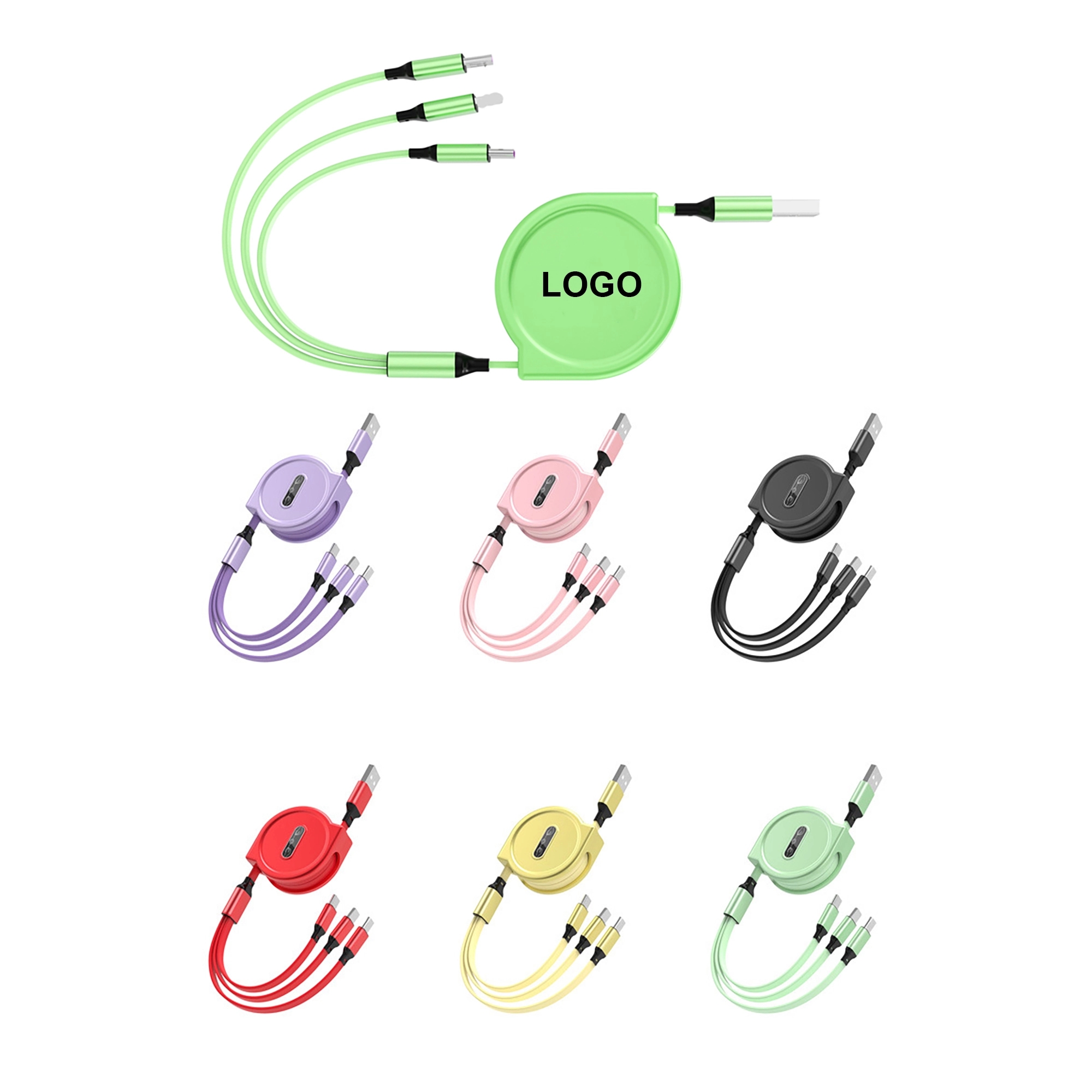3 in 1 Retractable Charging Cord Cable