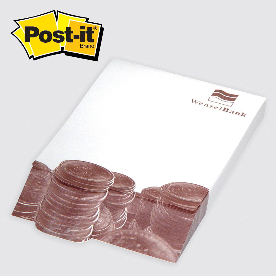 Post-it® Custom Printed Angle Note Pads — Pill - 4 x 5-3/4   Pill 1
