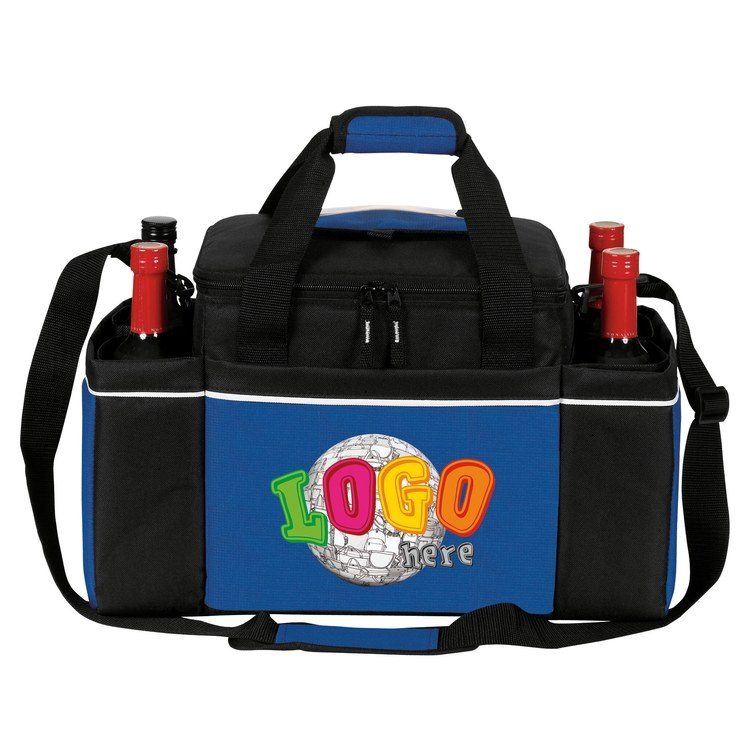 24 Cans Easy Access Cooler Plus Wine Bottle Holders 4