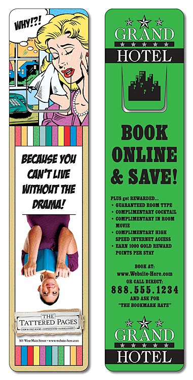 Bookmark - 1.75x8 Extra-Thick UV-Coated (1S) w/Page Holder - 14 pt. 1