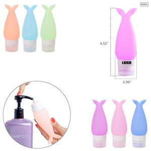 90ml Silicone Fish Tail Travel Bottle With Flip Lid 6