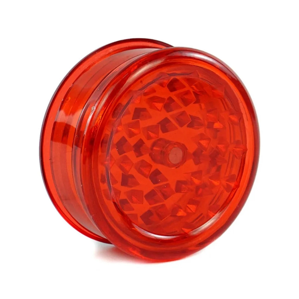 Plastic Flat Smoke Tobacco Weed Grinder 2