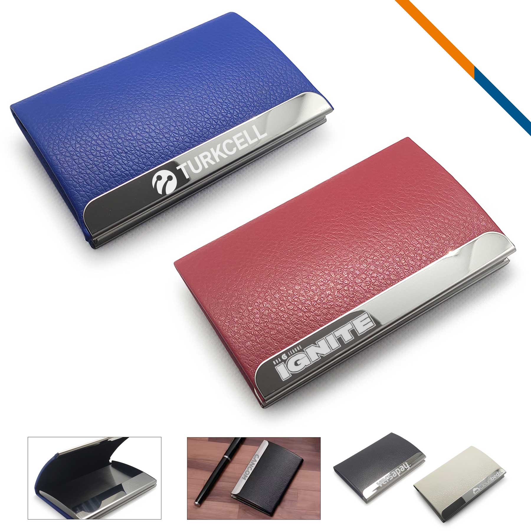 Agre Curved Leather Business Card Case 2