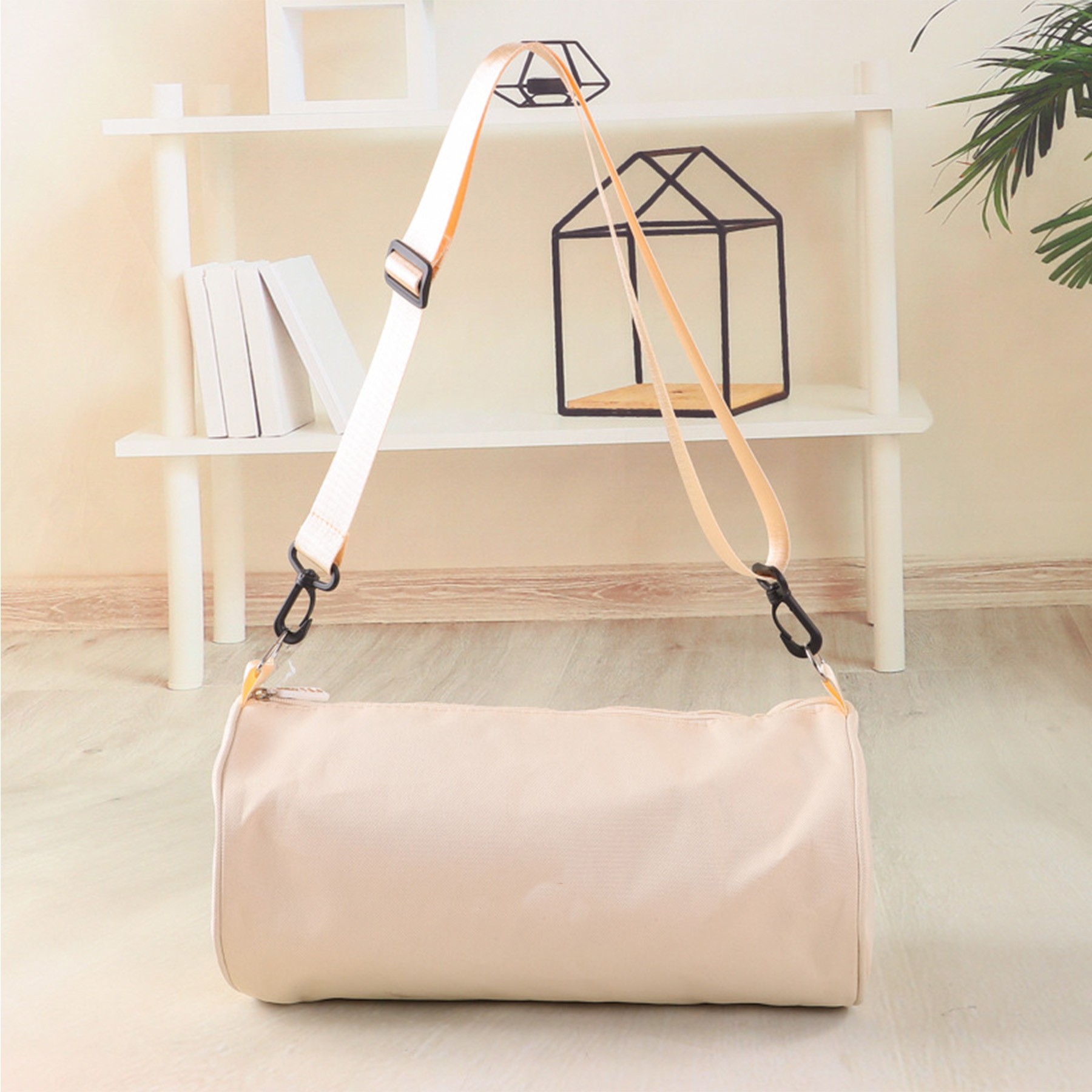 Beige Fashion Fitness Yoga Crossbody Bag 2