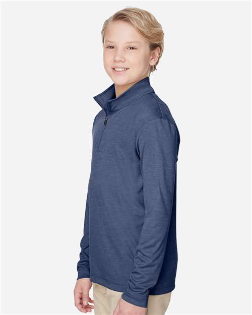 Youth Zone Sonic Heather Performance Quarter-Zip Pullover - TT31HY 23