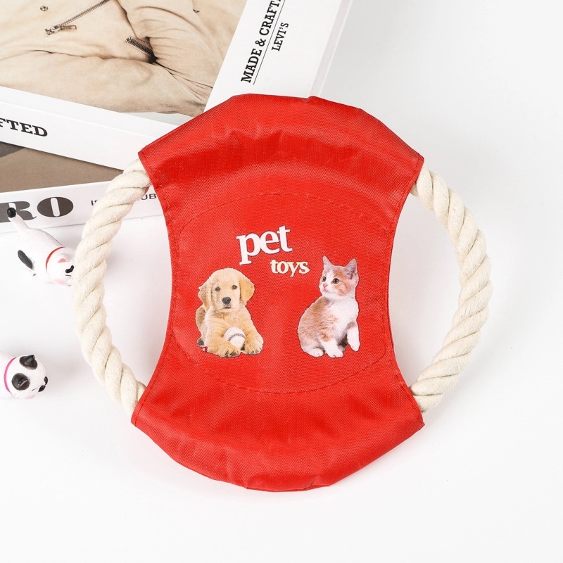 Pet Fabric Rope Flying Saucer Toy 4