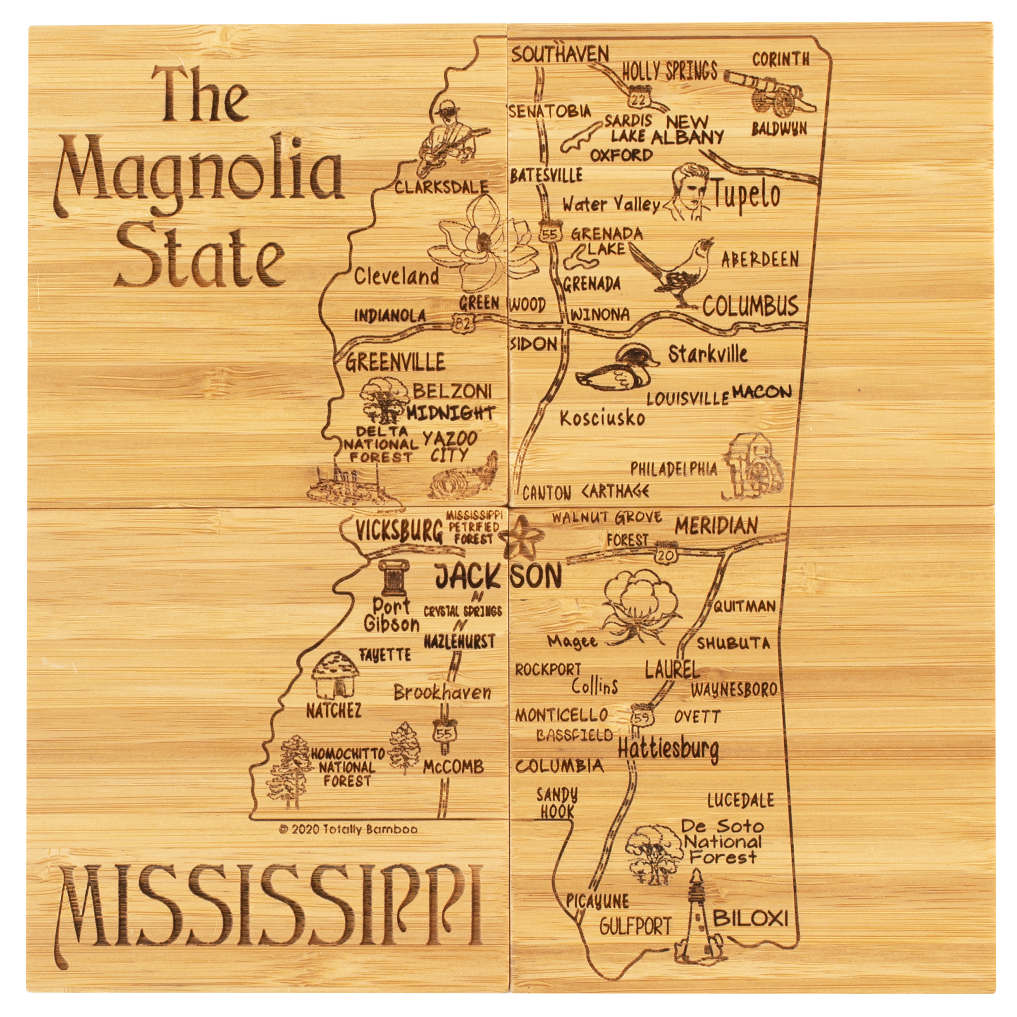 Mississippi Puzzle Coaster Set 9