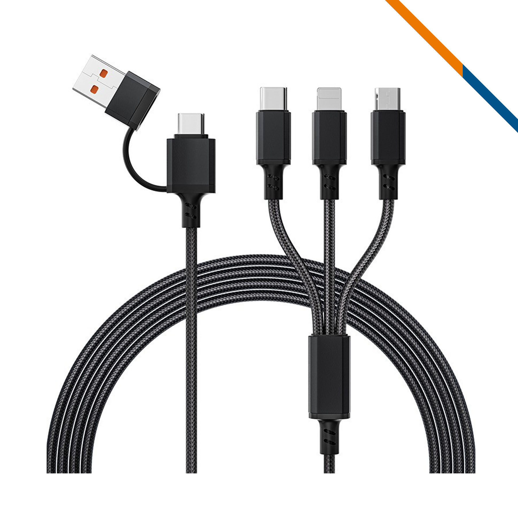 ZapCord 5in1 Fast Charging Data Transfer Cable 5