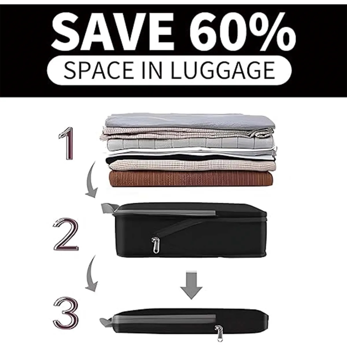 Stock 4 /5 /6 Set Travel Accessory Compression Packing Cubes 6