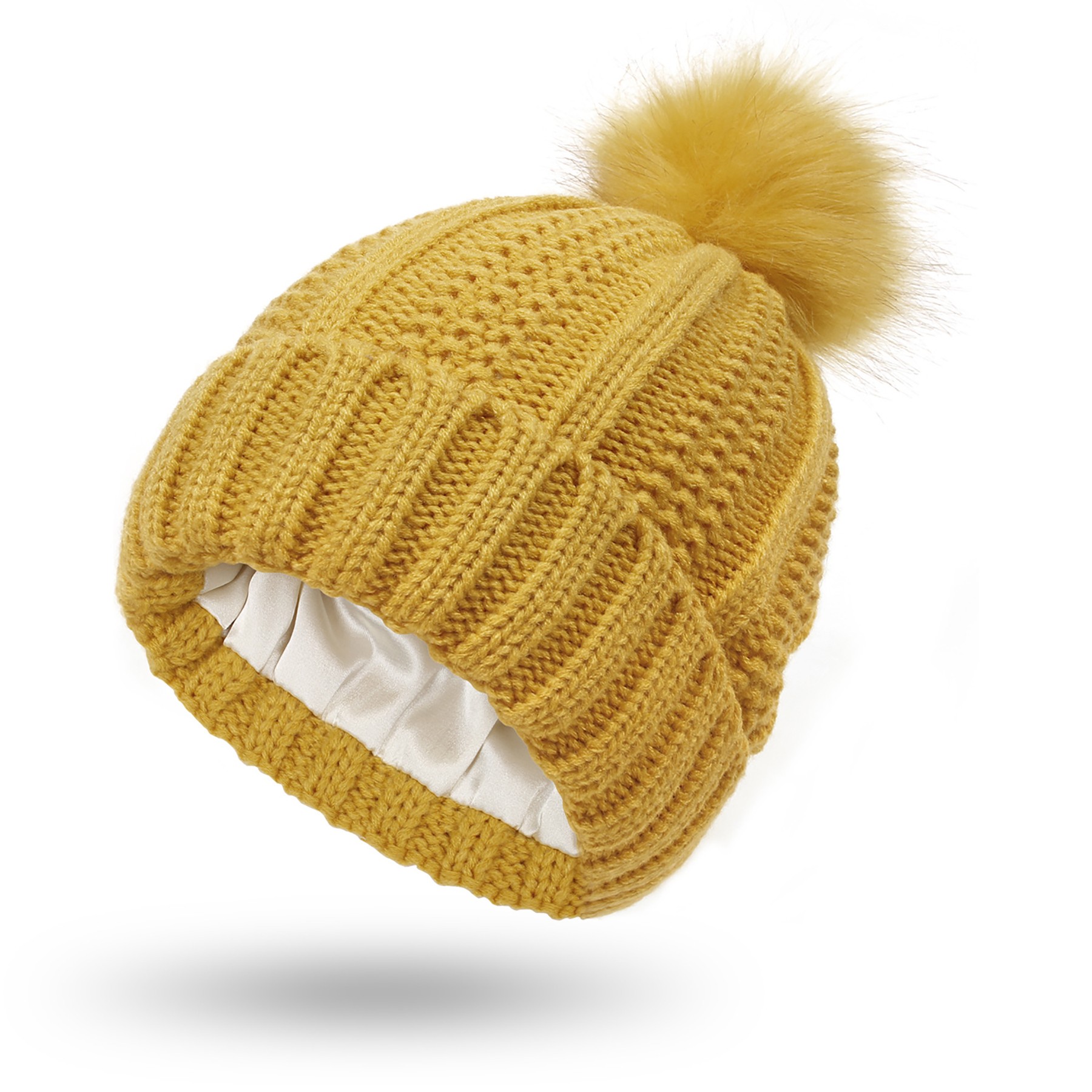 Winter Knitted Beanie With Pompom 9