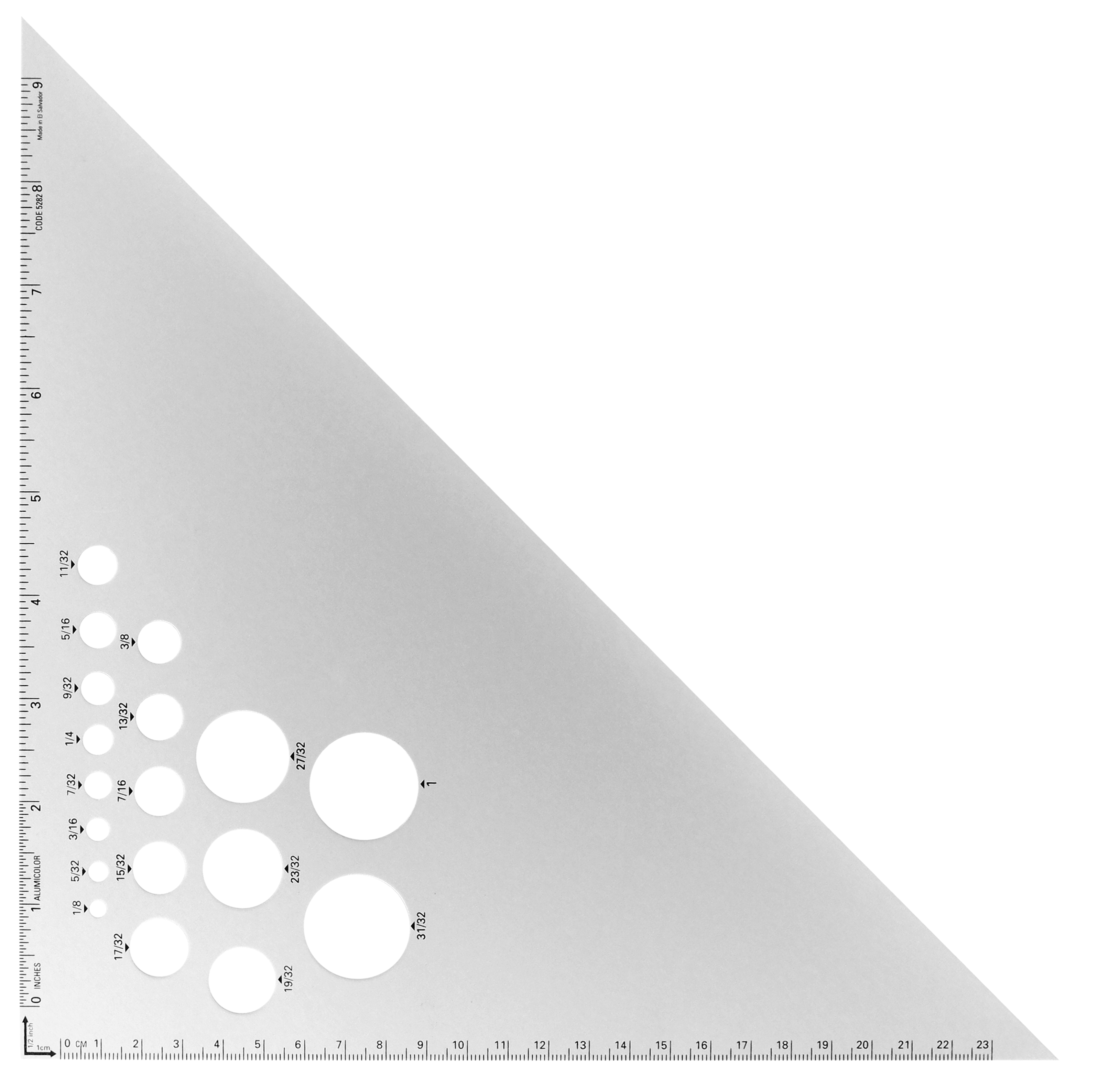 10" 45/90 Degree Aluminum Drafting Triangle 7