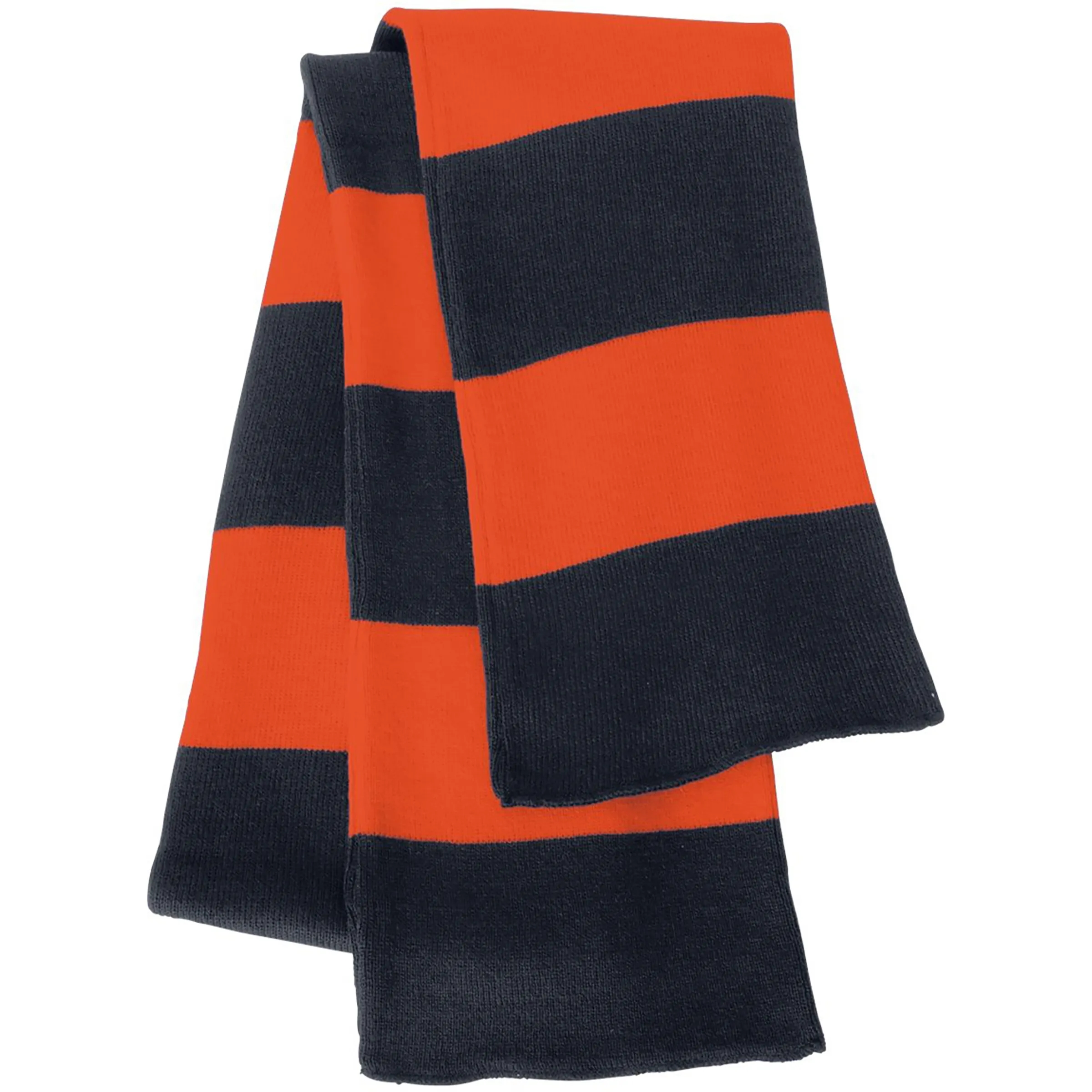 SPORTSMAN RUGBY-STRIPED KNIT SCARF 39