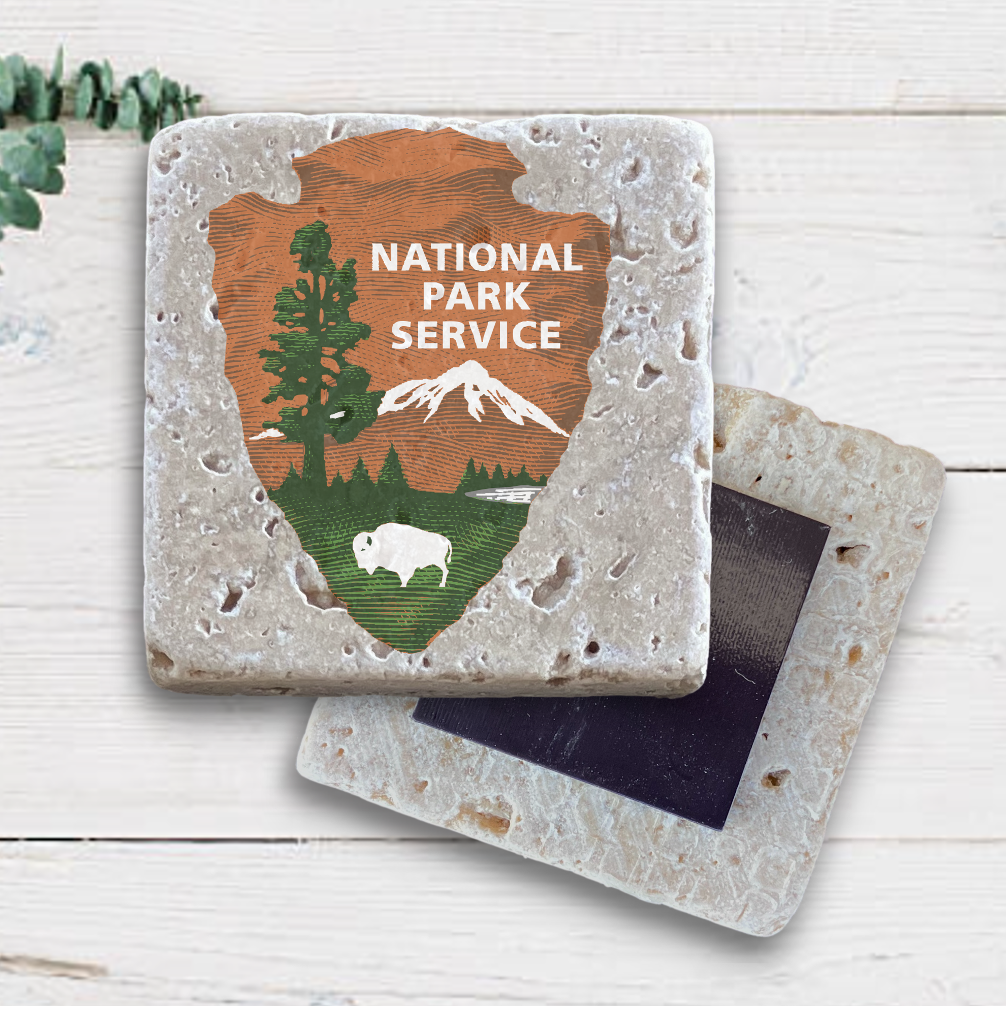 Natural Travertine Stone Magnet 3