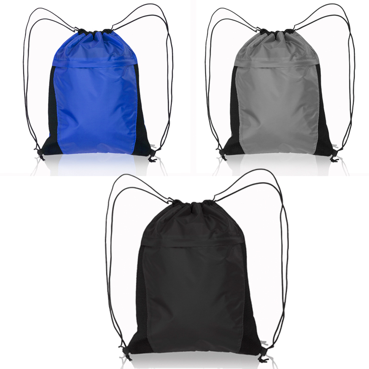 Mesh Accent Drawstring Backpack 3