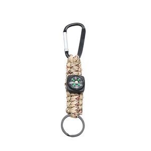 Innovative Key Chain Rope With Flint Bottle Opener And Compass 23