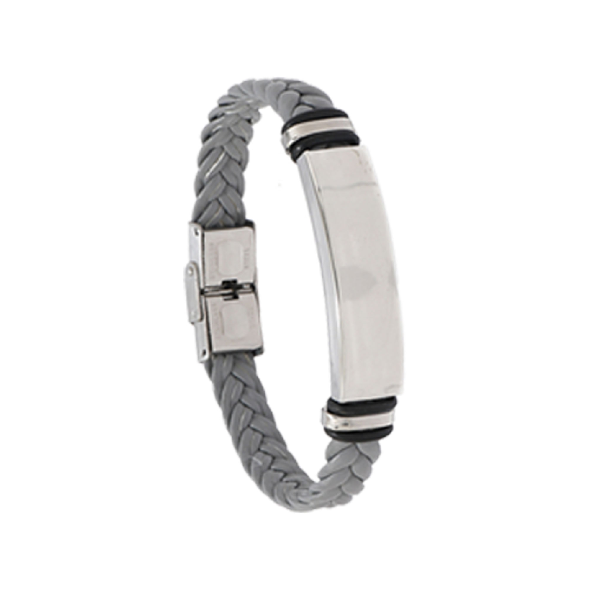 Stainless Steel Braided Leather Bracelet 7