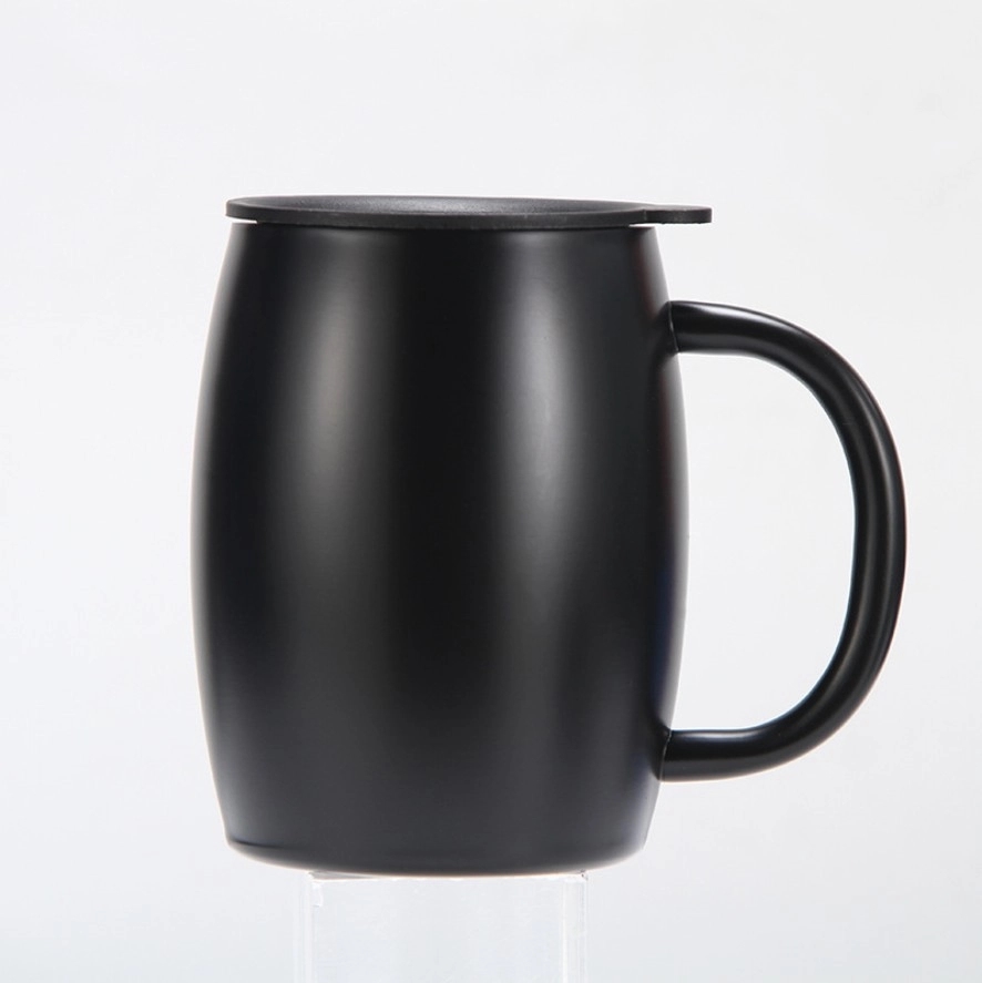 Custom 14 oz Double Wall Coffee Cups With Lid & Handle 7