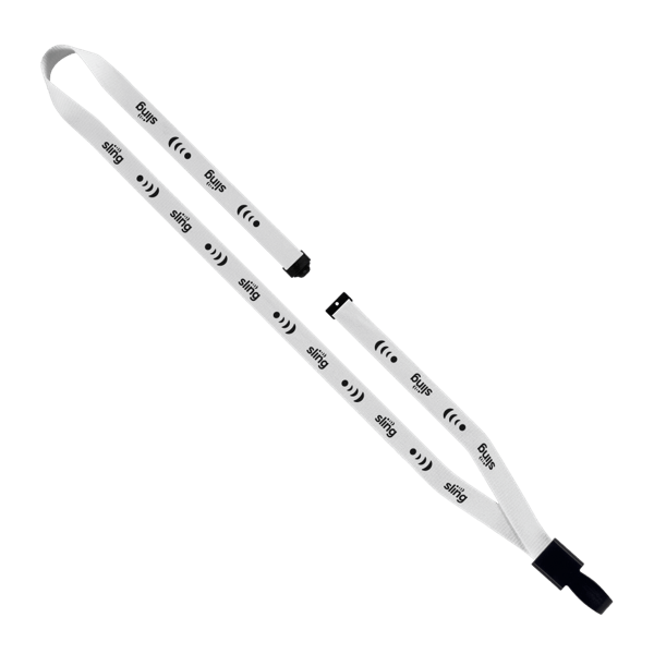 1/2" Polyester Lanyard with Non-Swivel Plastic Hook 169