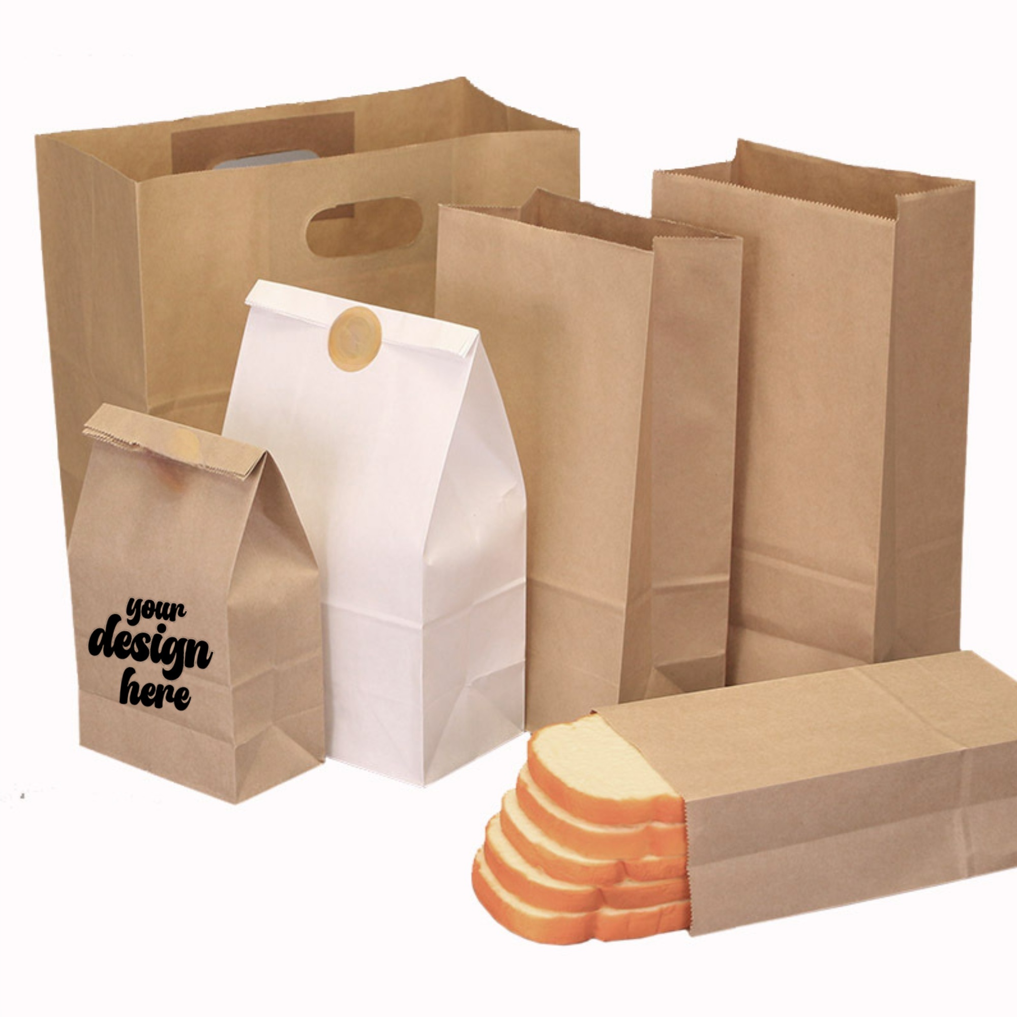 Natural Kraft Paper Popcorn Bag 1