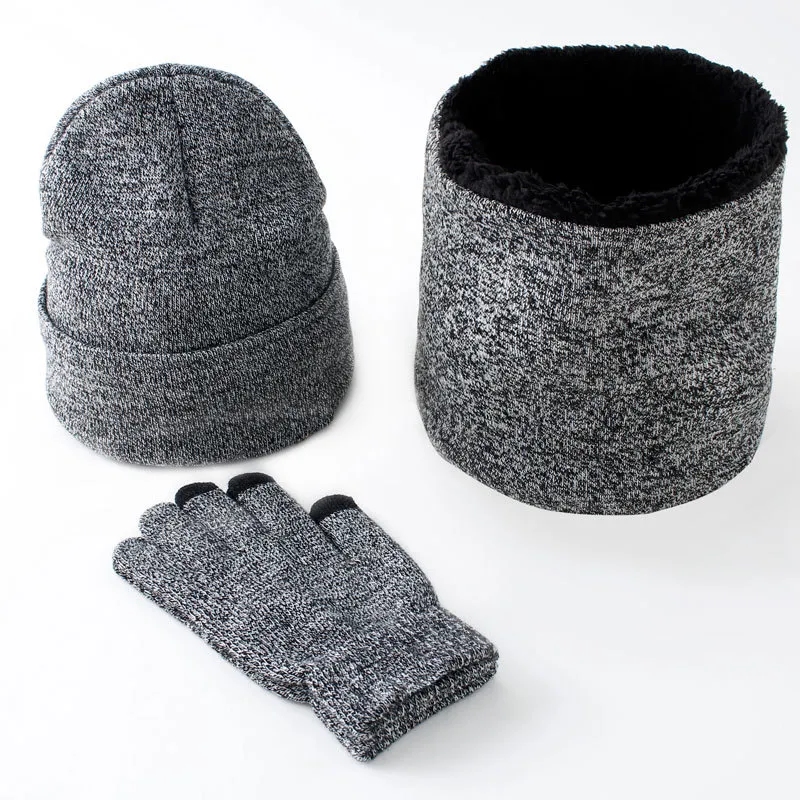 Knitted Scarf Hat and Gloves Set 4