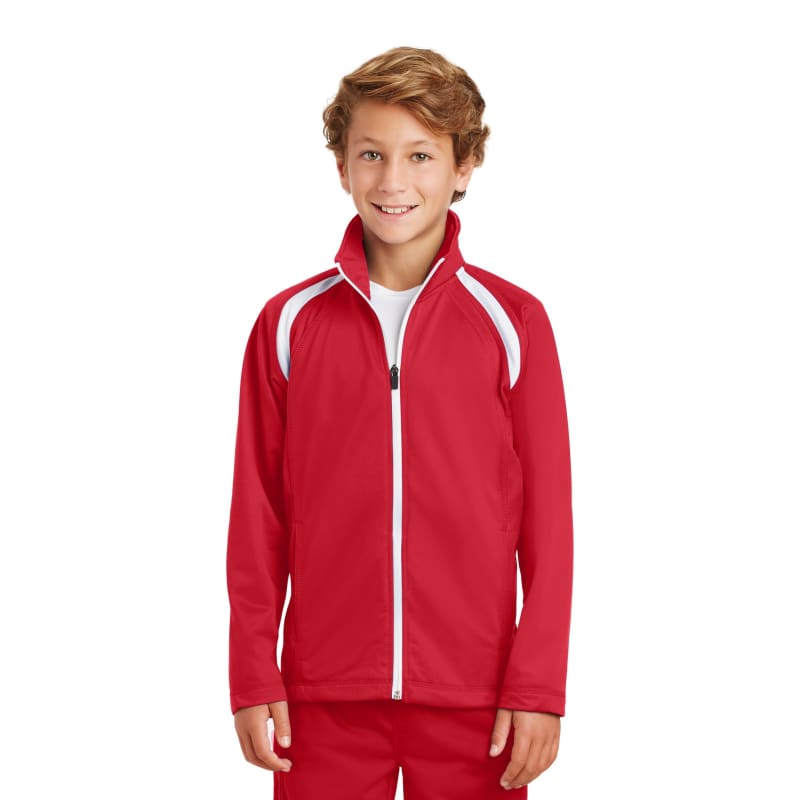 Sport-Tek Youth Tricot Track Jacket. 4